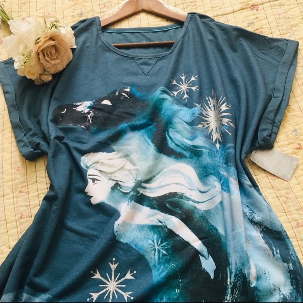 2/$45 Disney Frozen 2 Elsa Water Nokk Lounge Tunic - Picture 1 of 8